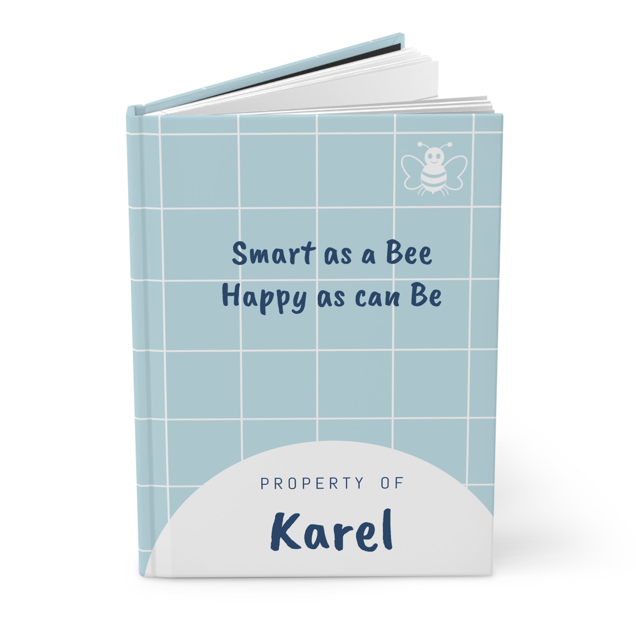 Personalized 'Smart as a Bee, Happy as can Be' Hardcover Journal