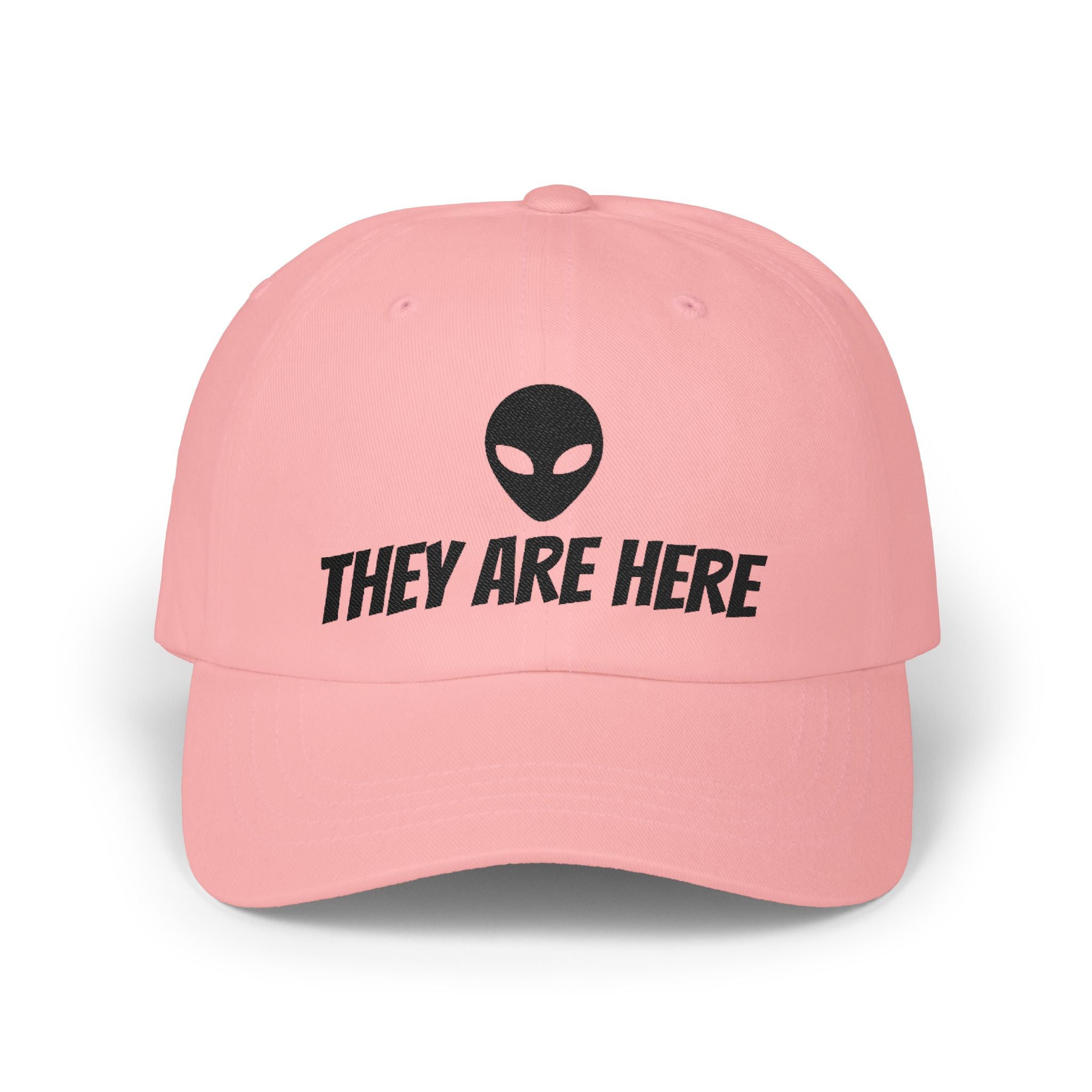 Alien "They Are Here" Dad Cap - Embroidered Baseball Hat light