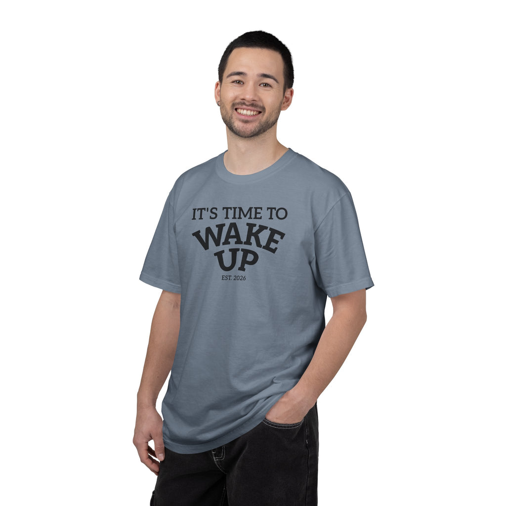 Wake Up Graphic T-Shirt — "It's Time to Wake Up" Casual Tee