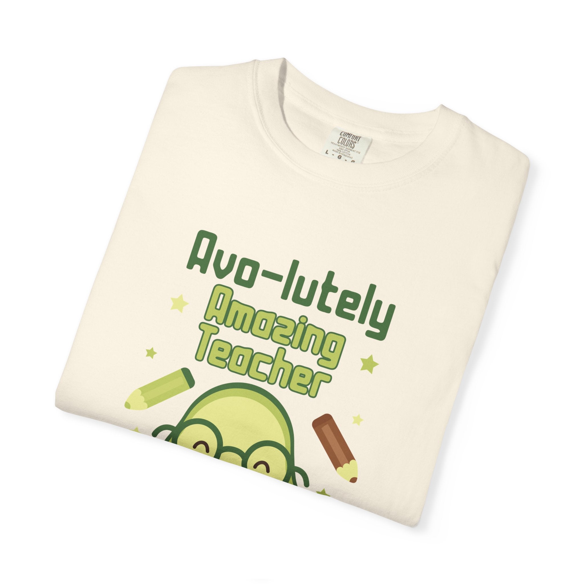 Personalizable "Avo-lutely Amazing Teacher" T-Shirt — Cute Avocado [XX] Grade Teacher Tee