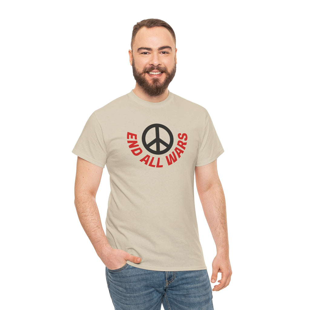 Peace Symbol T-Shirt — "End All Wars" Anti-War Graphic Tee