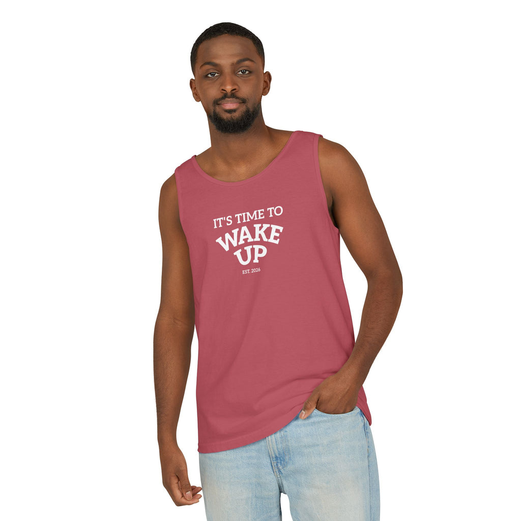 Wake Up Tank Top dark — Casual Graphic Tank