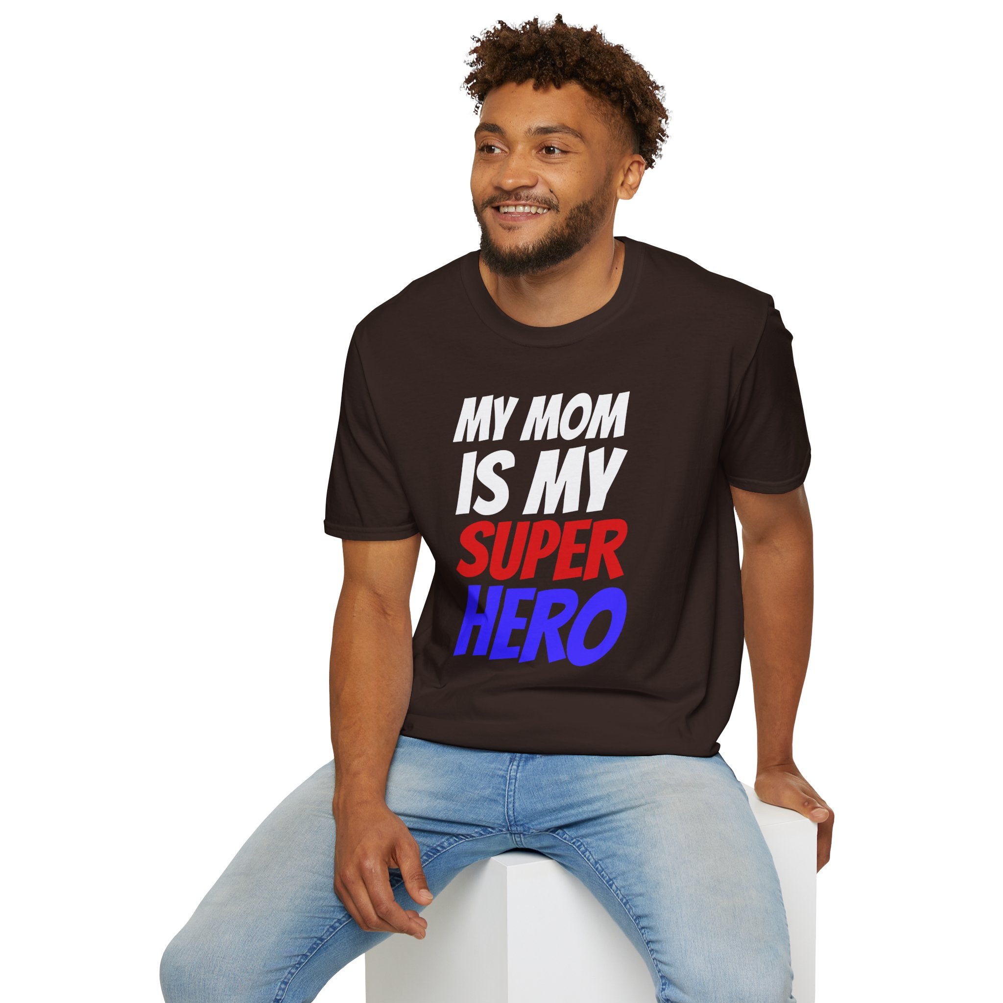 Superhero Mom T-Shirt — "My Mom Is My Superhero" Positive Message Tee