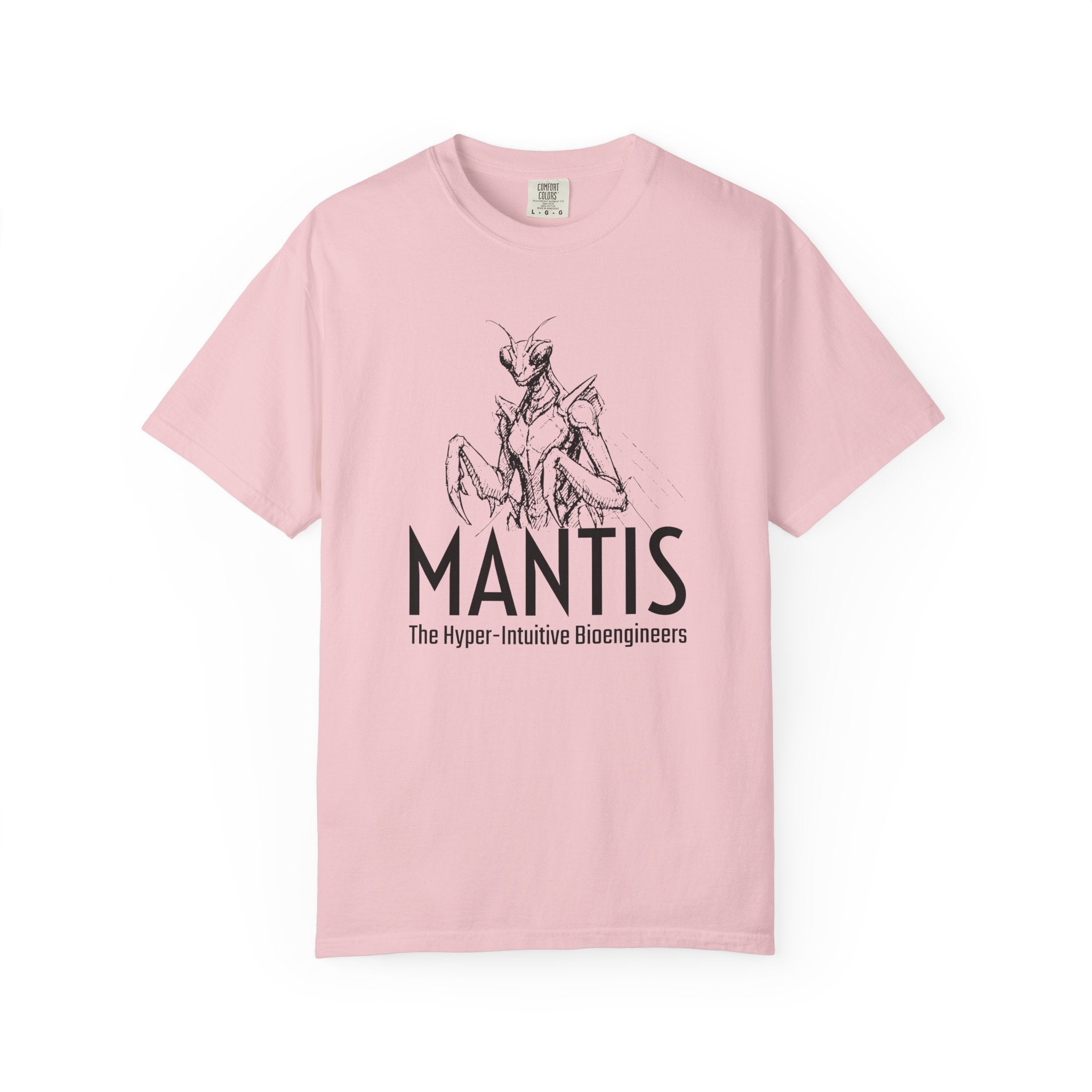 Alien Mantis Graphic T-Shirt — "The Hyper-Intuitive Bioengineers" Illustrated Tee