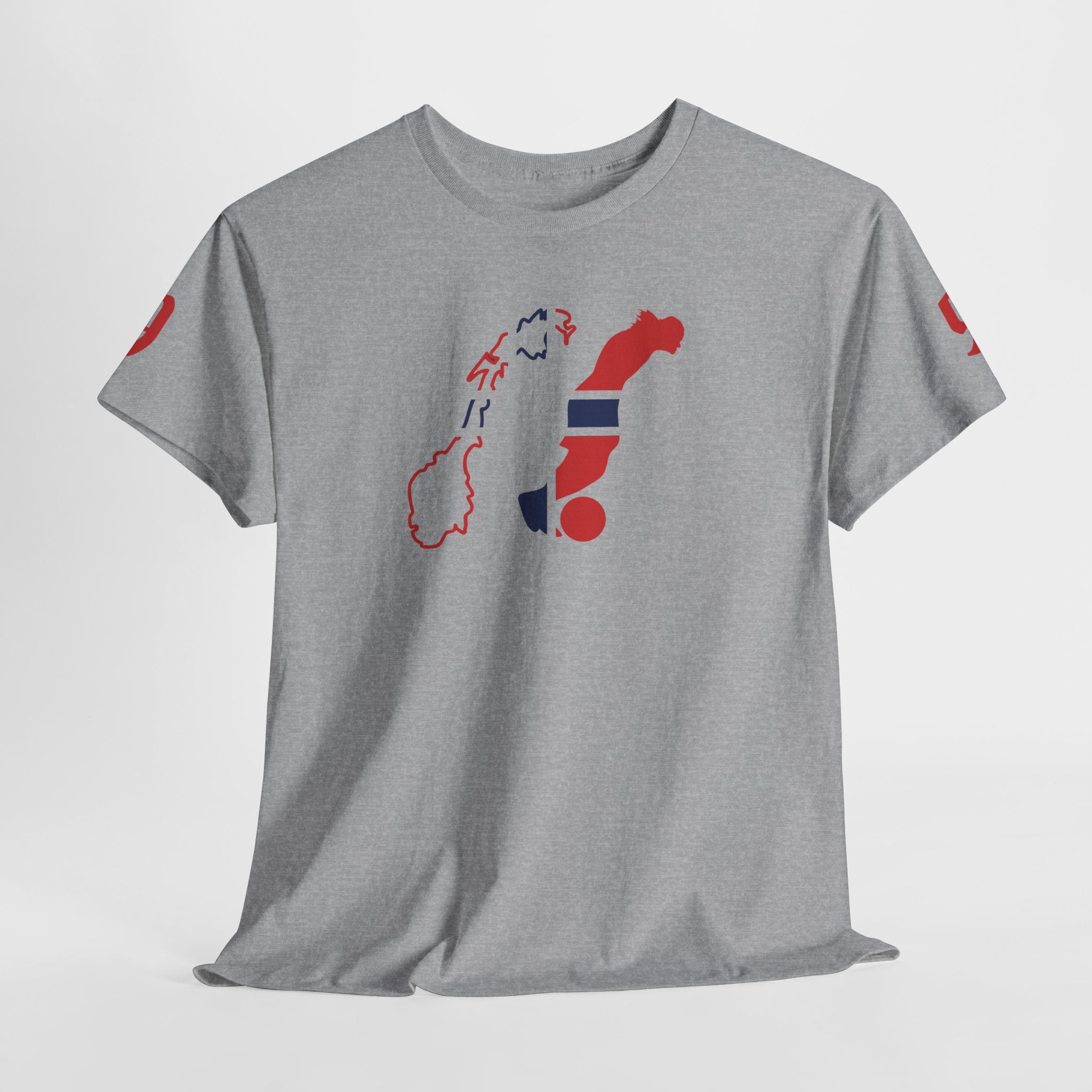 Haaland Norway Map Flag T‑Shirt — Scandinavian Pride Tee with Number 9