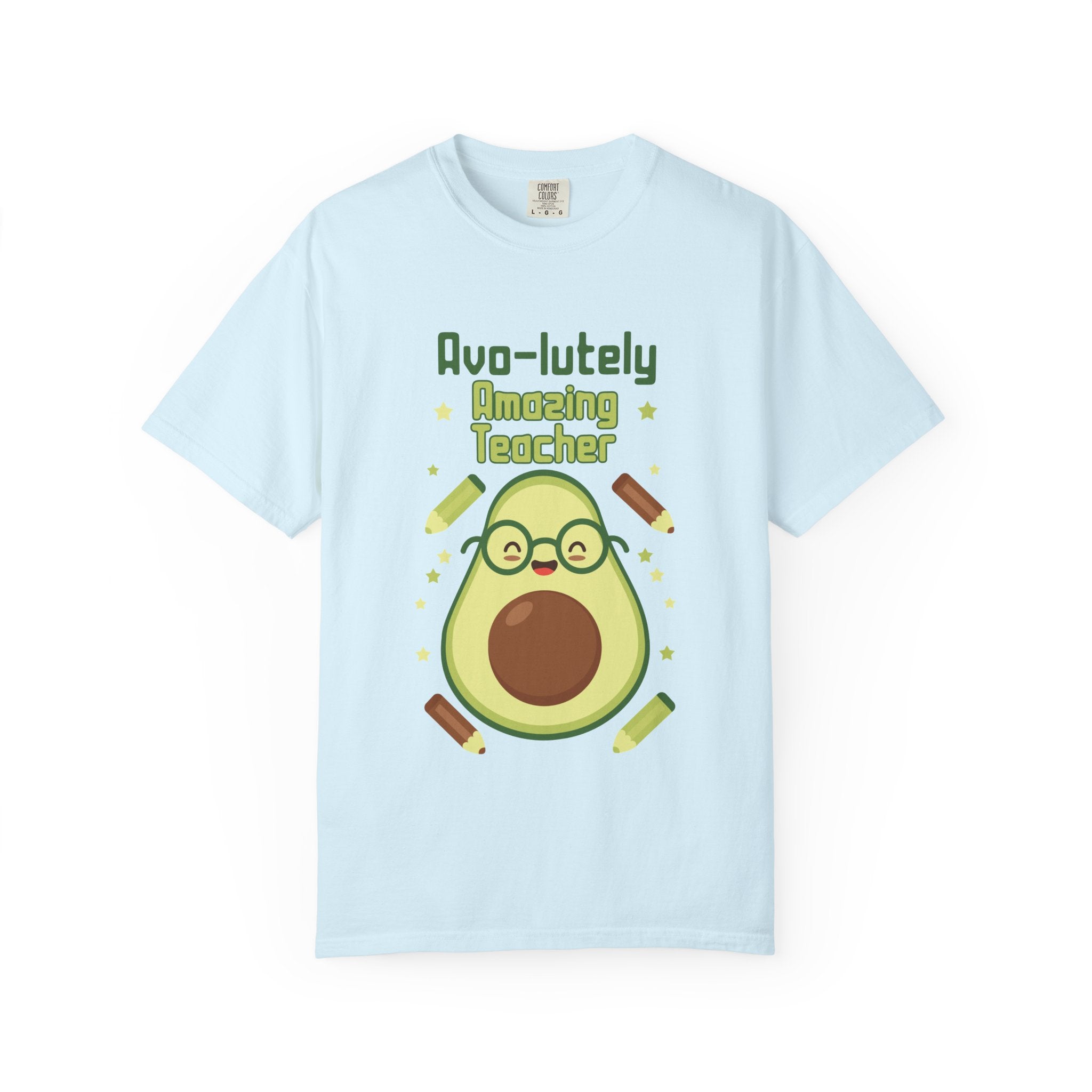 Personalizable "Avo-lutely Amazing Teacher" T-Shirt — Cute Avocado [XX] Grade Teacher Tee