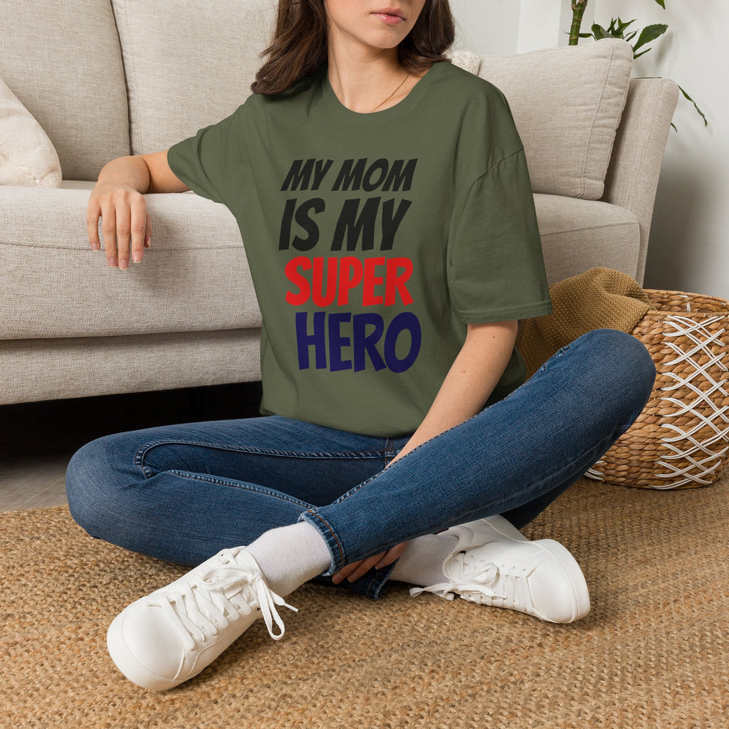 Superhero Mom T-Shirt — "My Mom Is My Superhero" Positive Message Tee