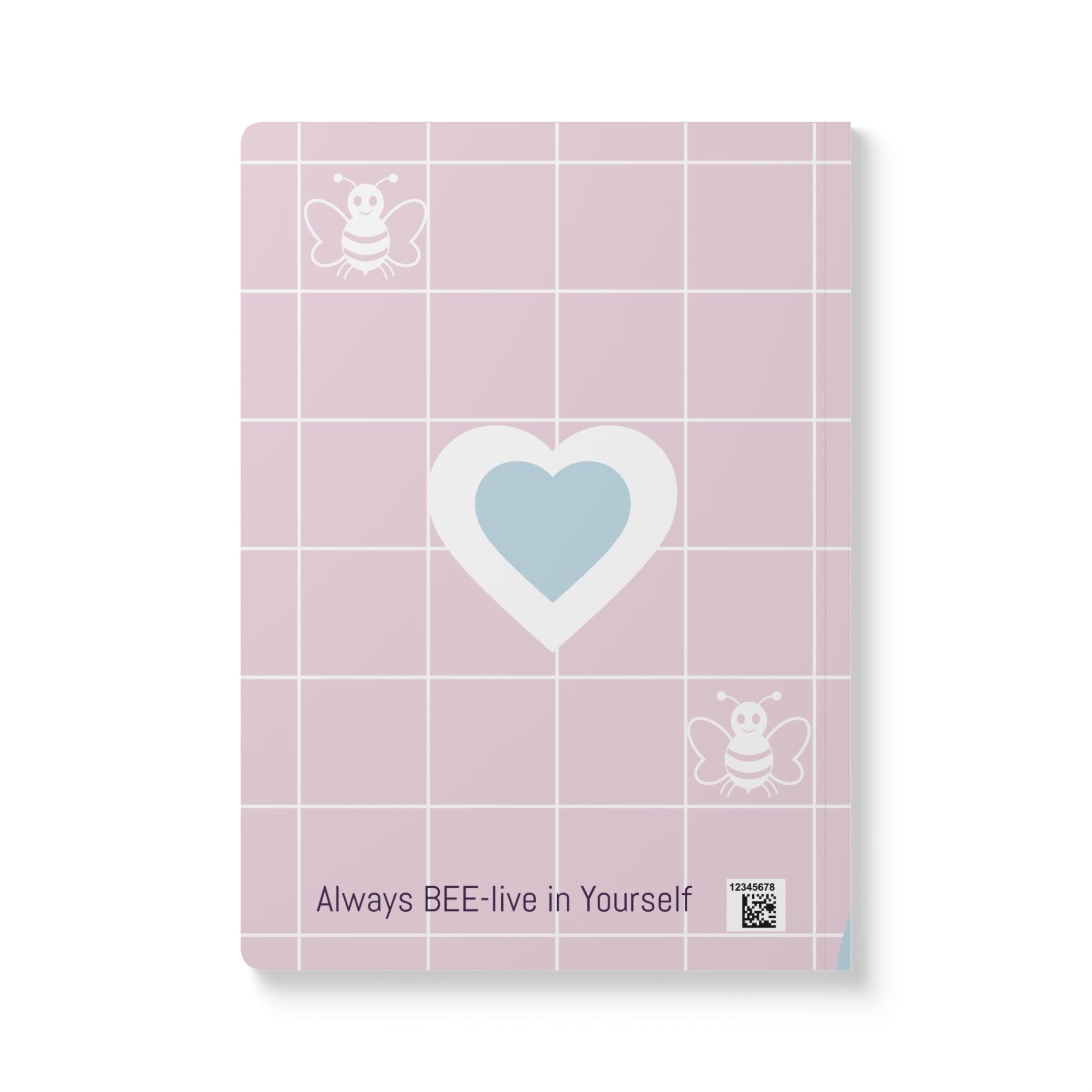 Personalized "Property of [Name]" Bee-lieve In Yourself Softcover Journal — Inspirational Notebook