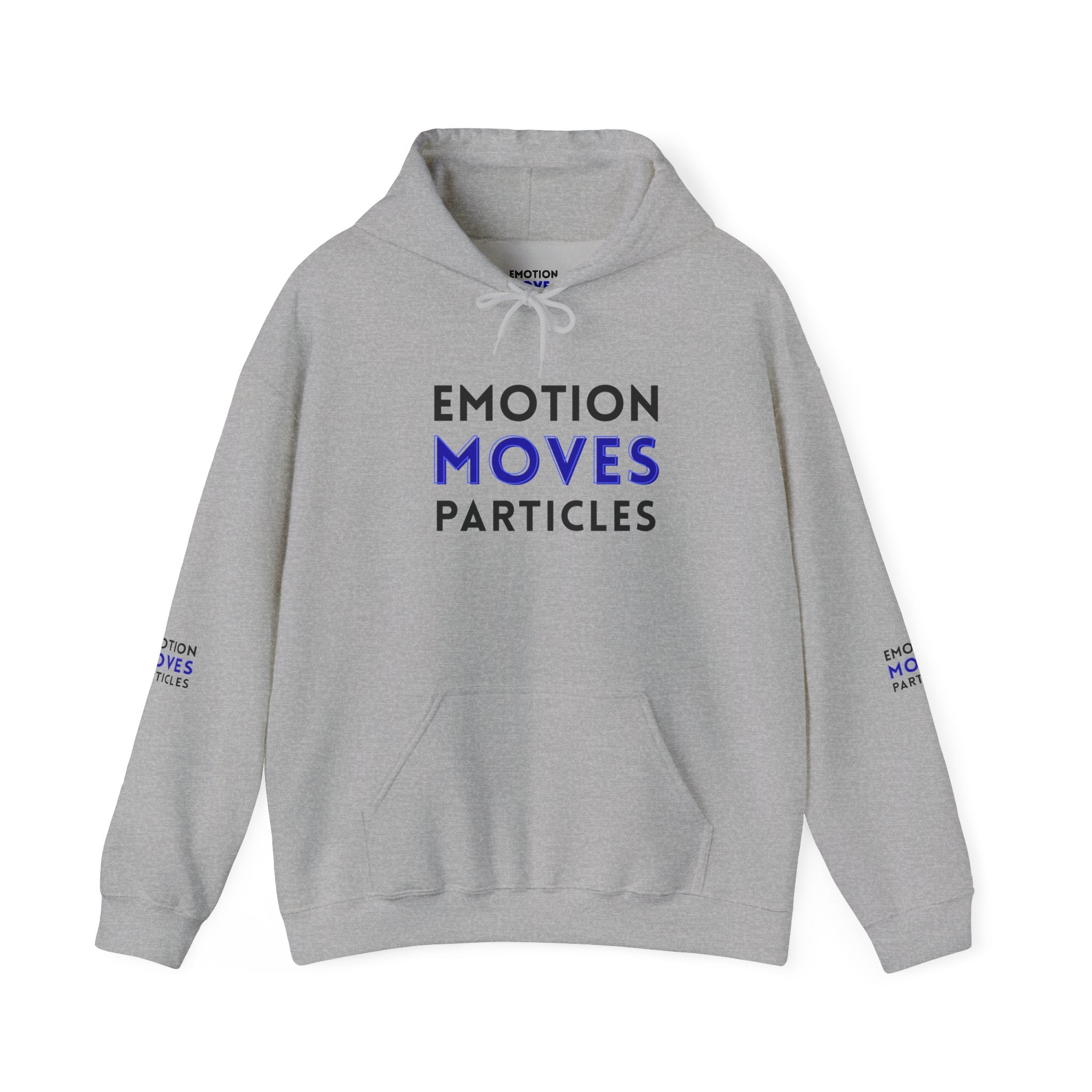 Emotion Moves Particles Hoodie — Inspirational Graphic Pullover
