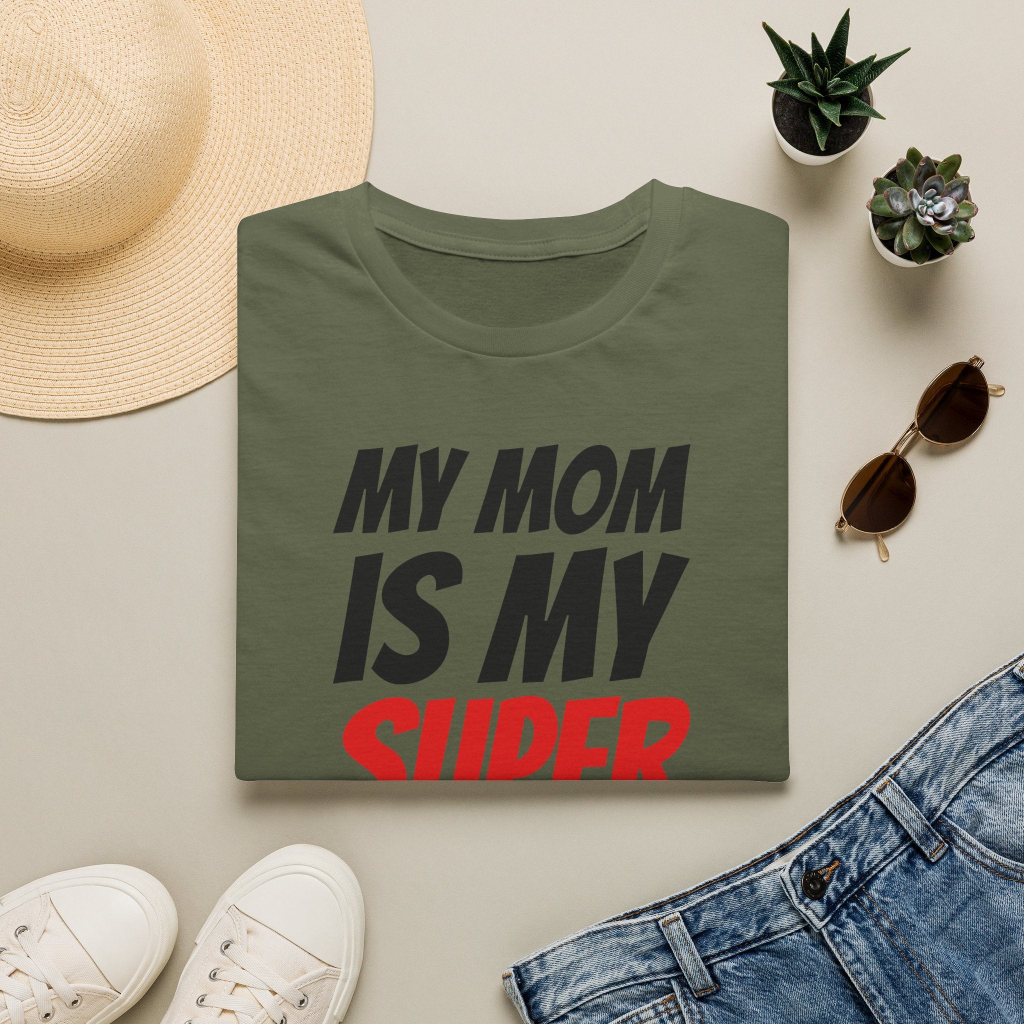 Superhero Mom T-Shirt — "My Mom Is My Superhero" Positive Message Tee