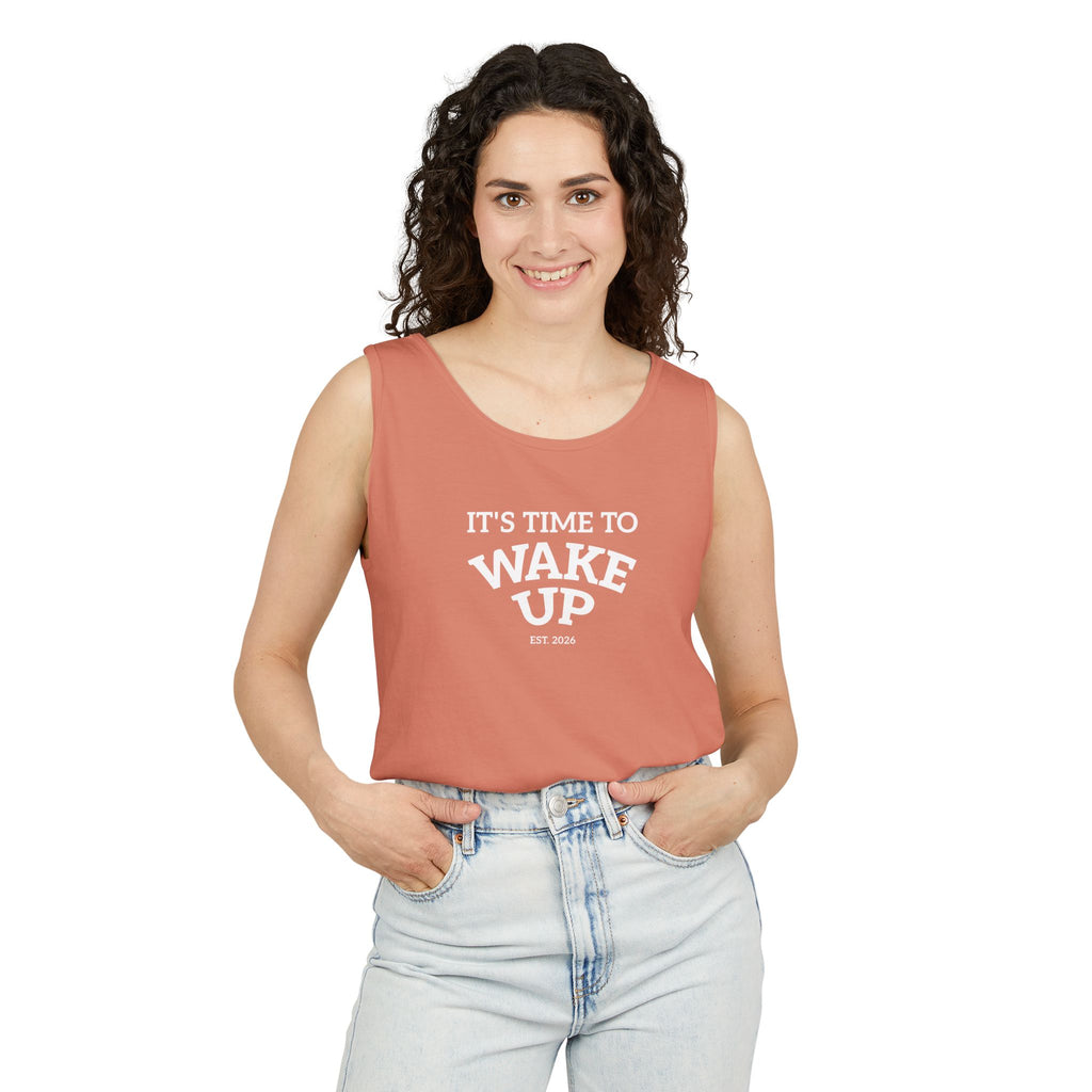 Wake Up Tank Top dark — Casual Graphic Tank