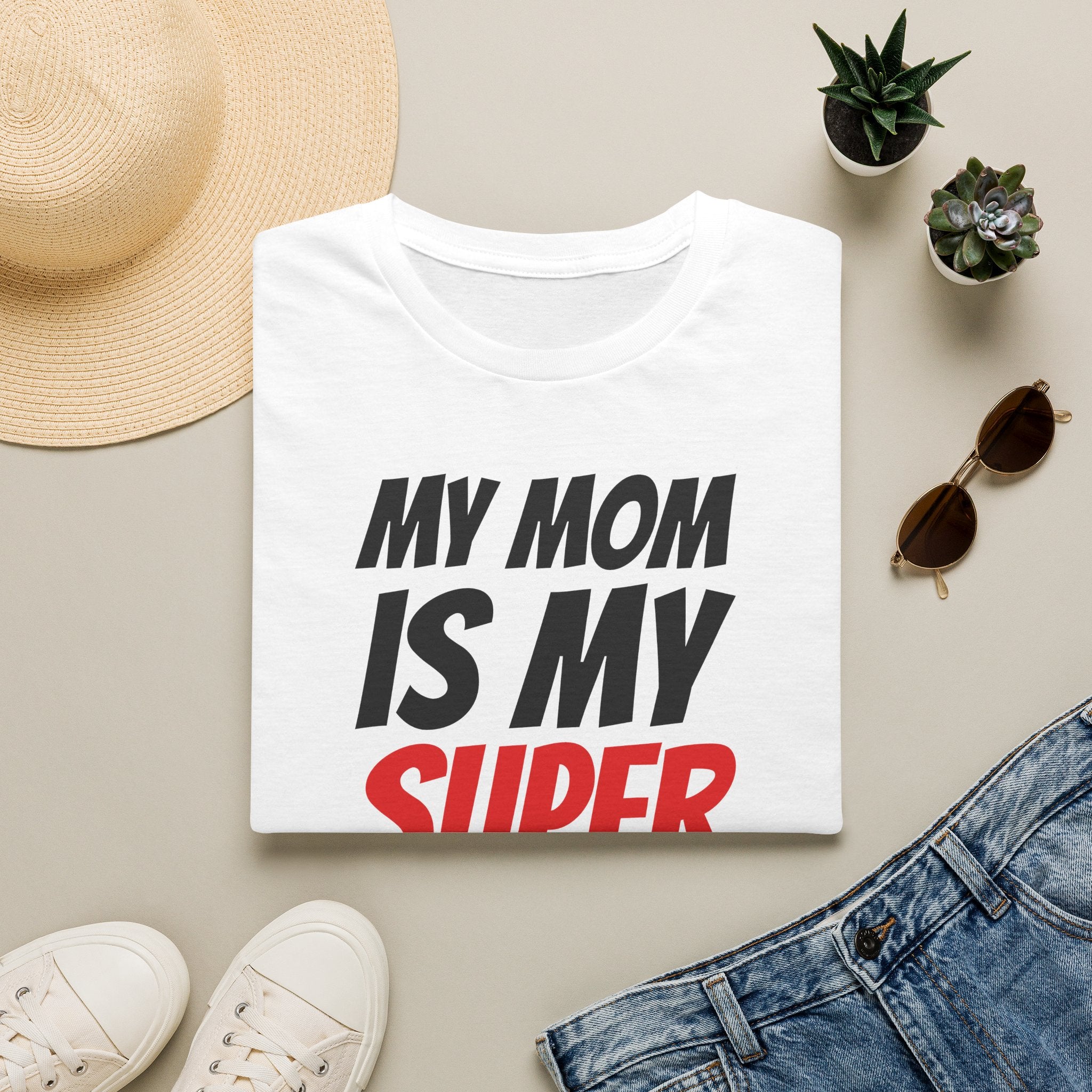 Superhero Mom T-Shirt — "My Mom Is My Superhero" Positive Message Tee