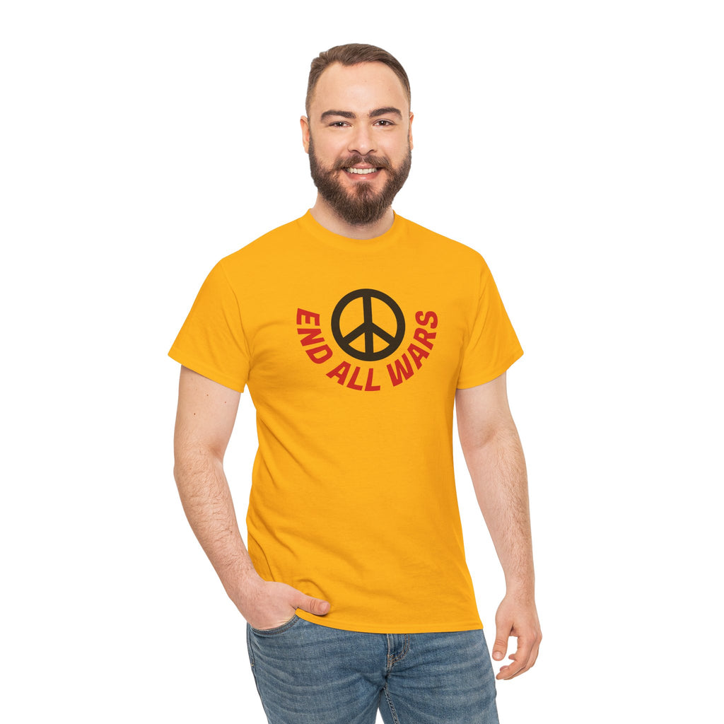 Peace Symbol T-Shirt — "End All Wars" Anti-War Graphic Tee