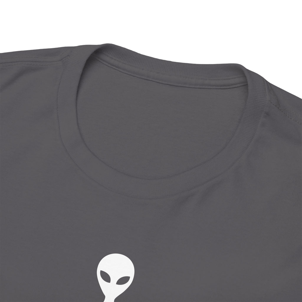 Alien Tee — Minimal "They Are Real" Vertical Graphic T-Shirt dark