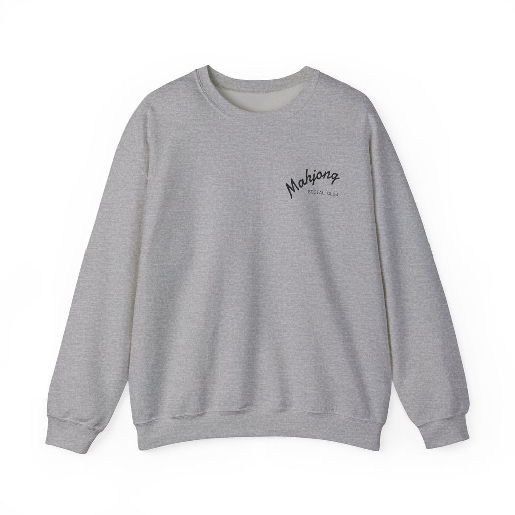 Mahjong Social Club Sweatshirt | tile-inspired, jade green pastel