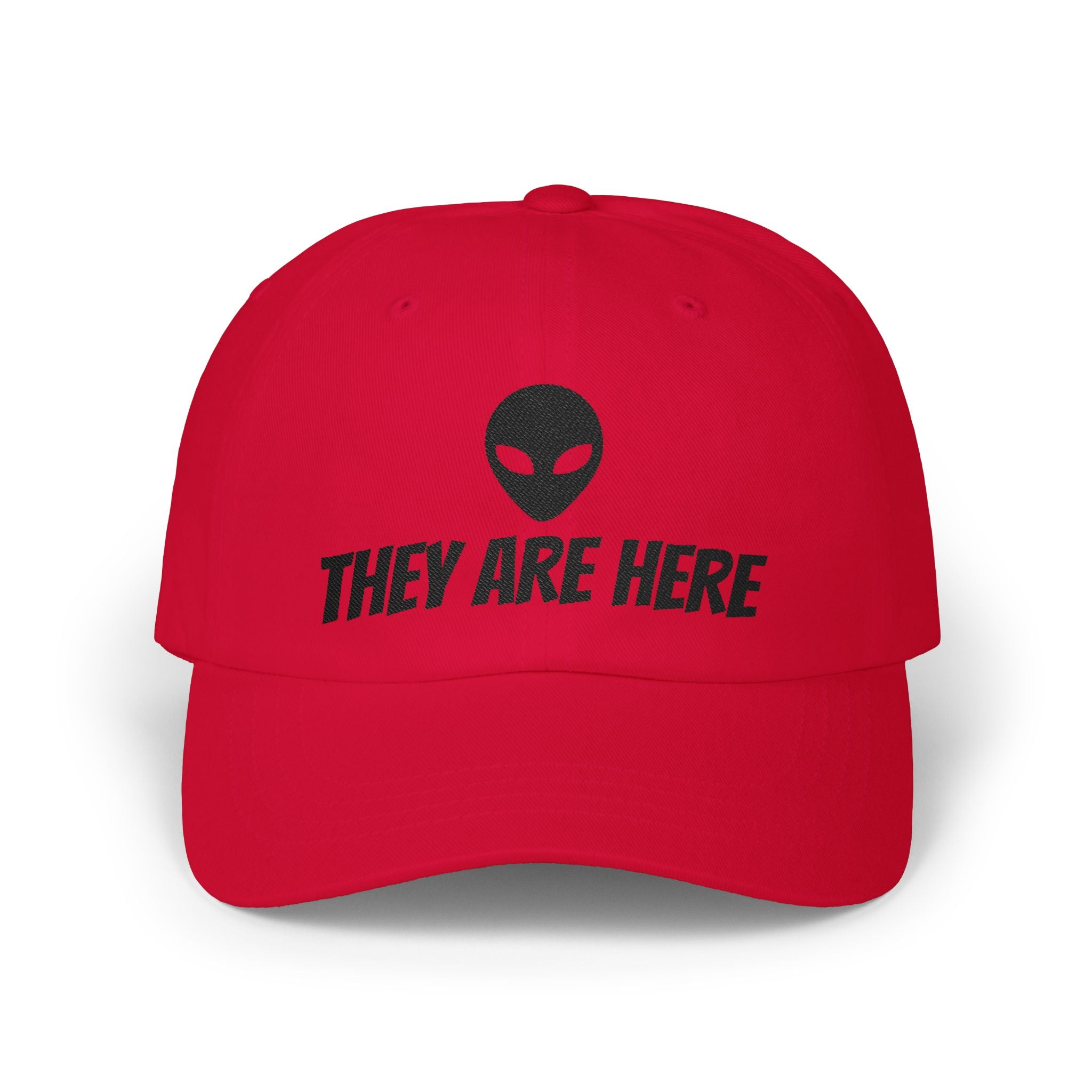 Alien "They Are Here" Dad Cap - Embroidered Baseball Hat light