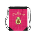 Little Guac Star Avocado Drawstring Bag — Cute Pink Gym Sack for Elementary Back-to-School