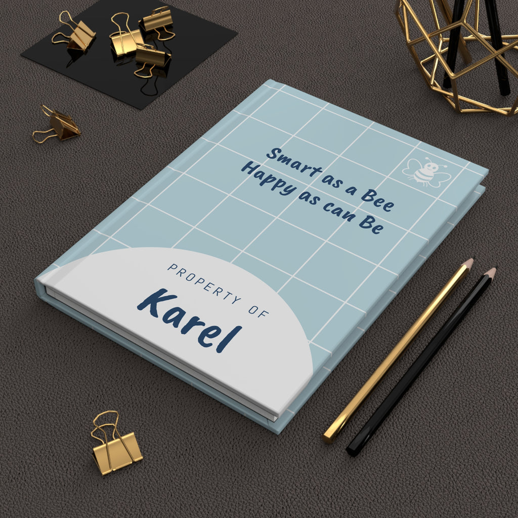 Personalized 'Smart as a Bee, Happy as can Be' Hardcover Journal