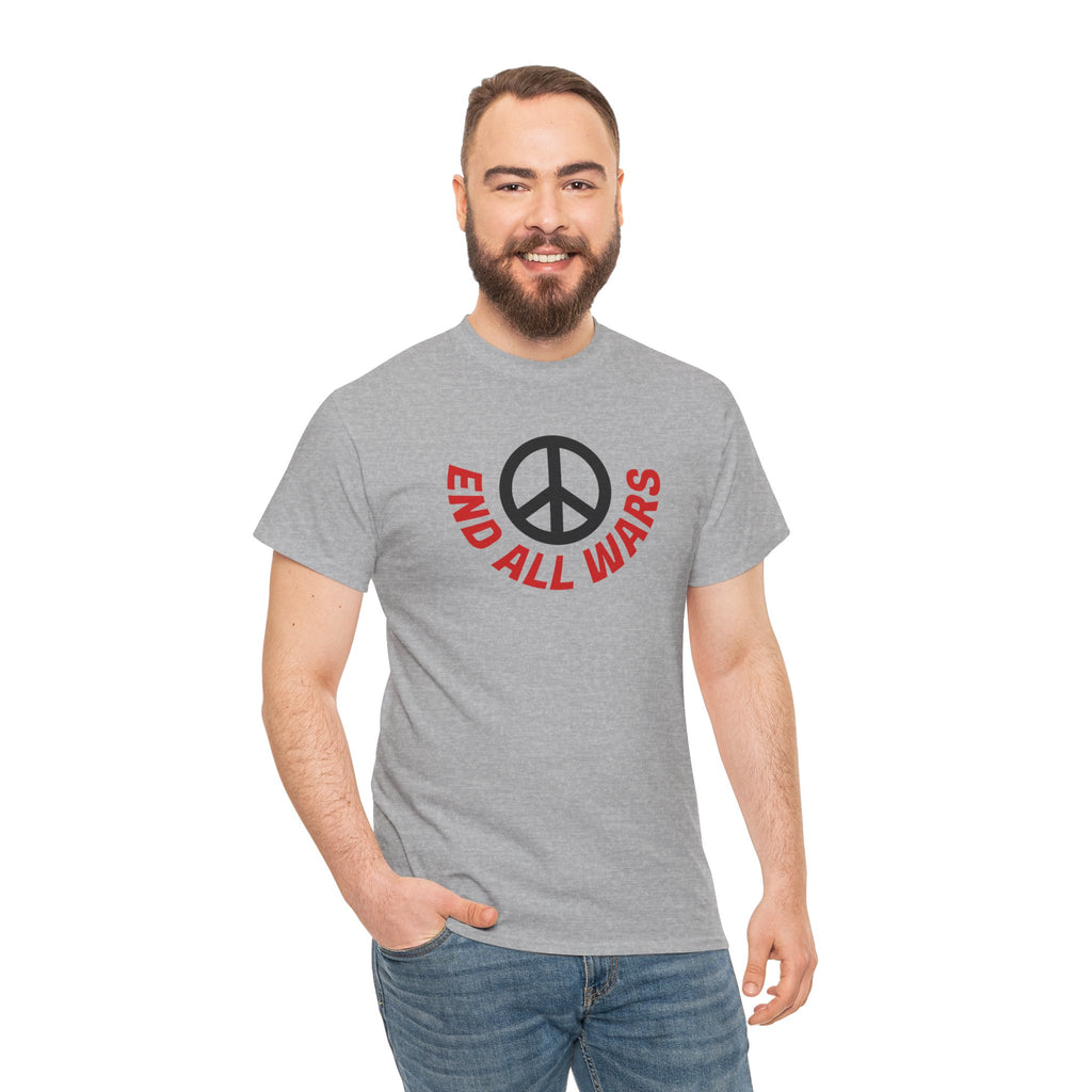 Peace Symbol T-Shirt — "End All Wars" Anti-War Graphic Tee