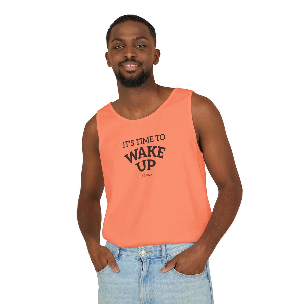 Wake Up Tank Top dark — Casual Graphic Tank