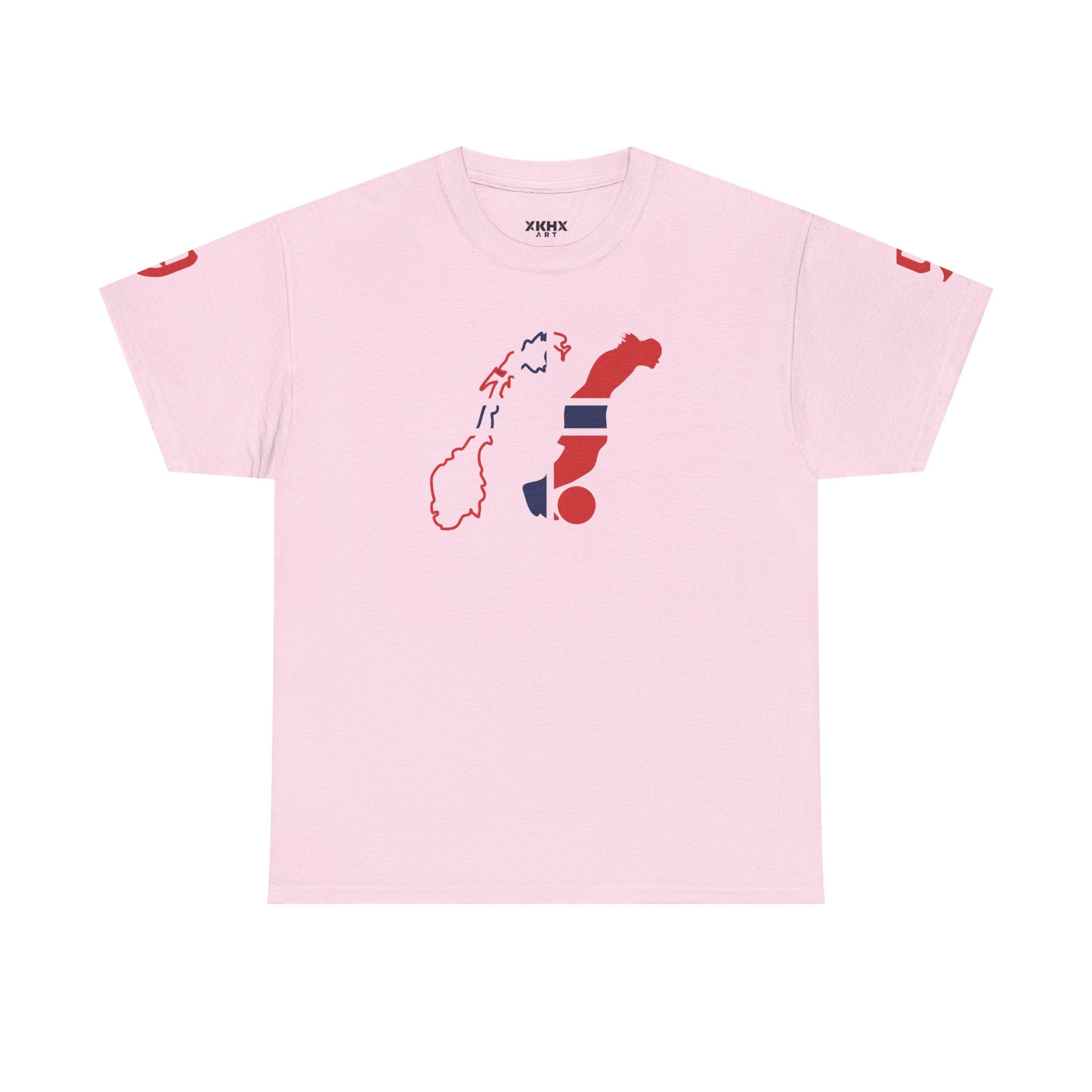 Haaland Norway Map Flag T‑Shirt — Scandinavian Pride Tee with Number 9