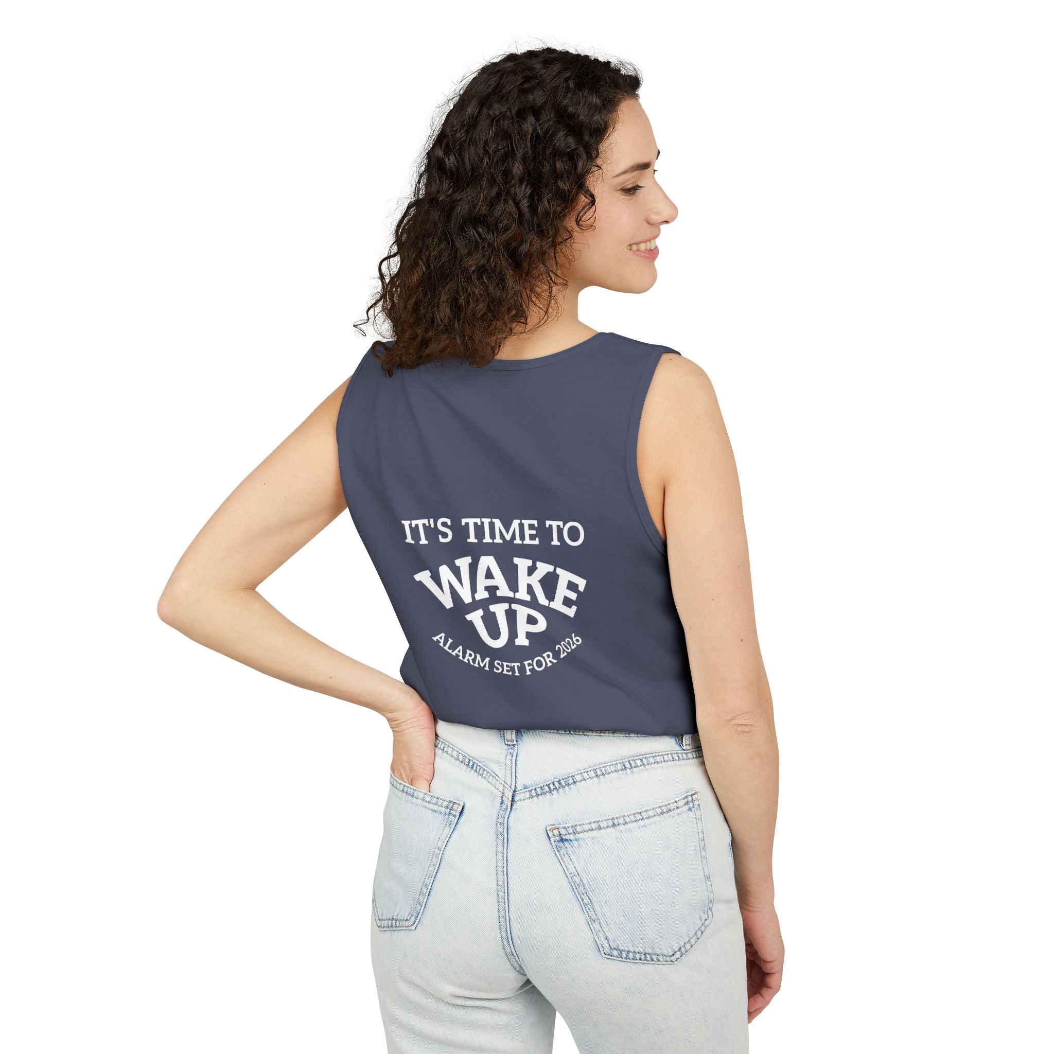 Wake Up Tank Top dark — Casual Graphic Tank