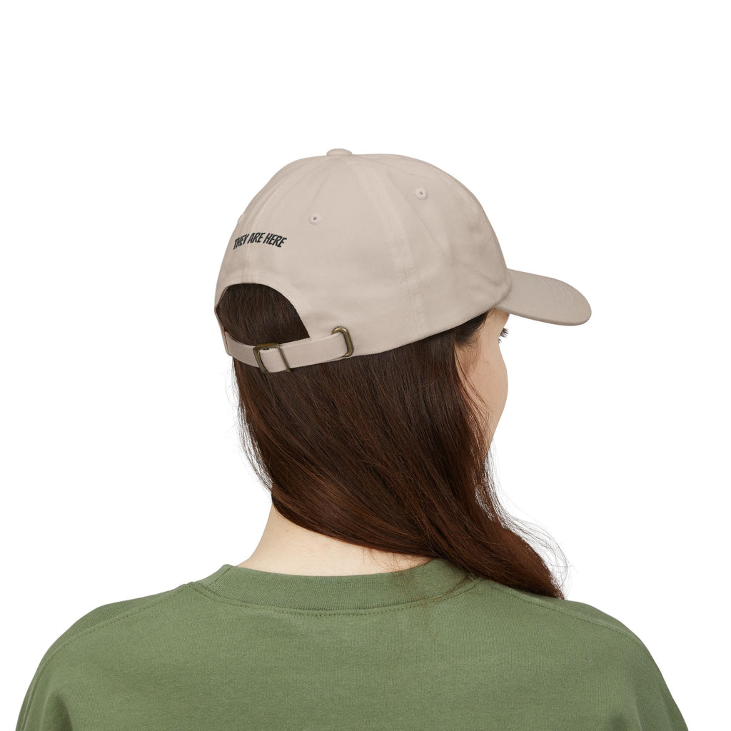 Alien "They Are Here." Dad Cap - Embroidered Baseball Hat light