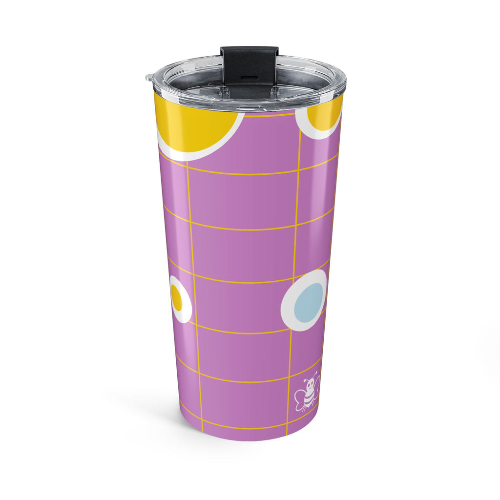 Personalized 'Property of [Name]' 20oz Tumbler — Retro Grid Back-to-School Travel Cup