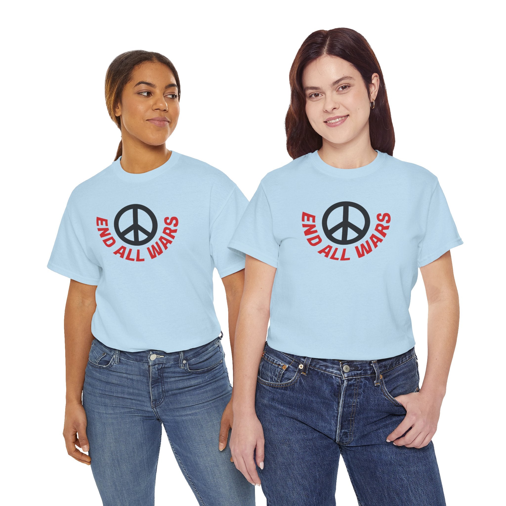 Peace Symbol T-Shirt — "End All Wars" Anti-War Graphic Tee