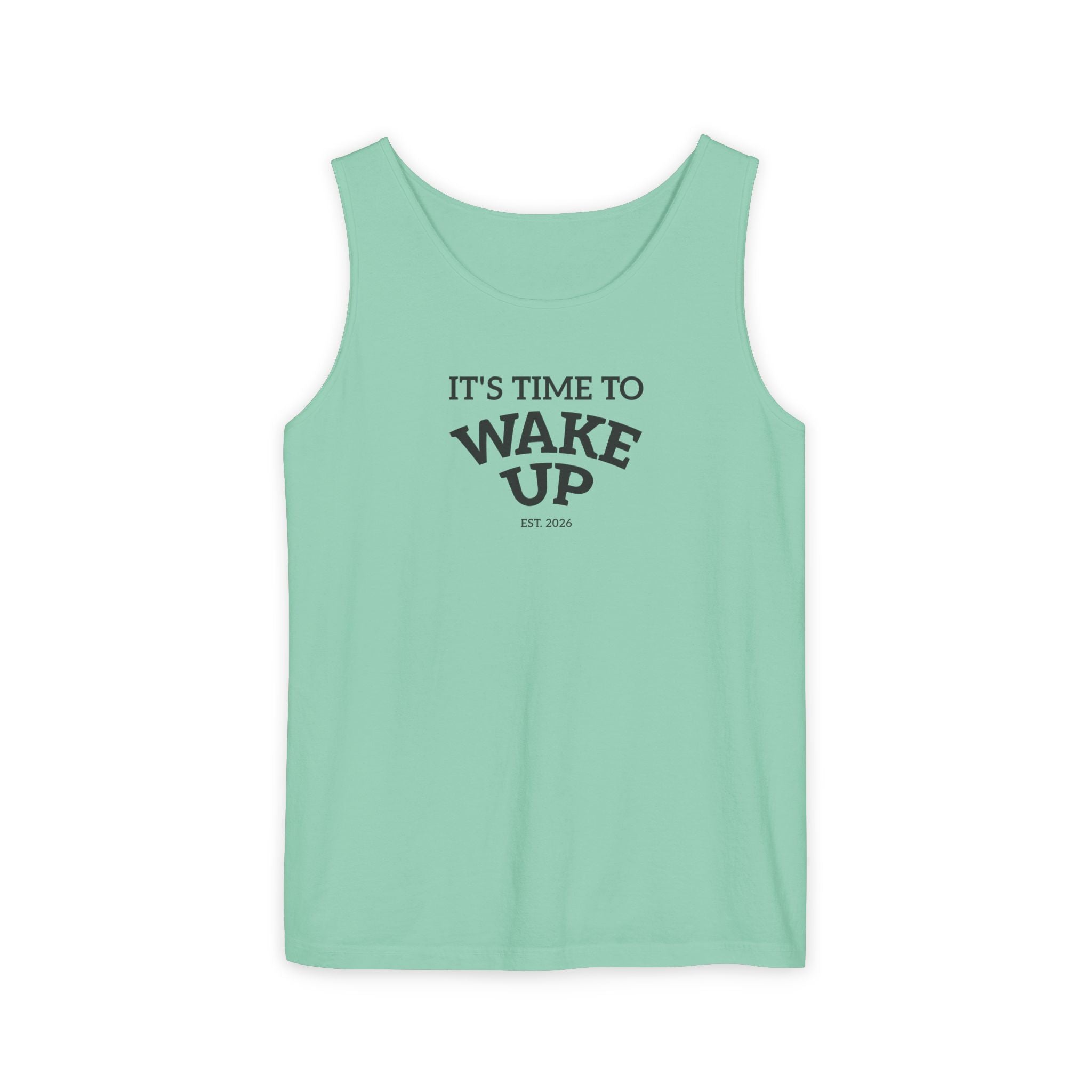 Wake Up Tank Top dark — Casual Graphic Tank
