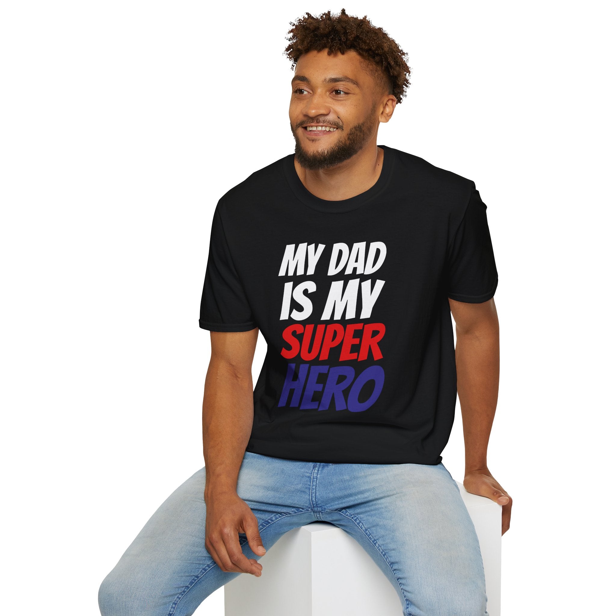 Superhero Dad T-Shirt — "My Dad Is My Superhero" Positive Message Tee