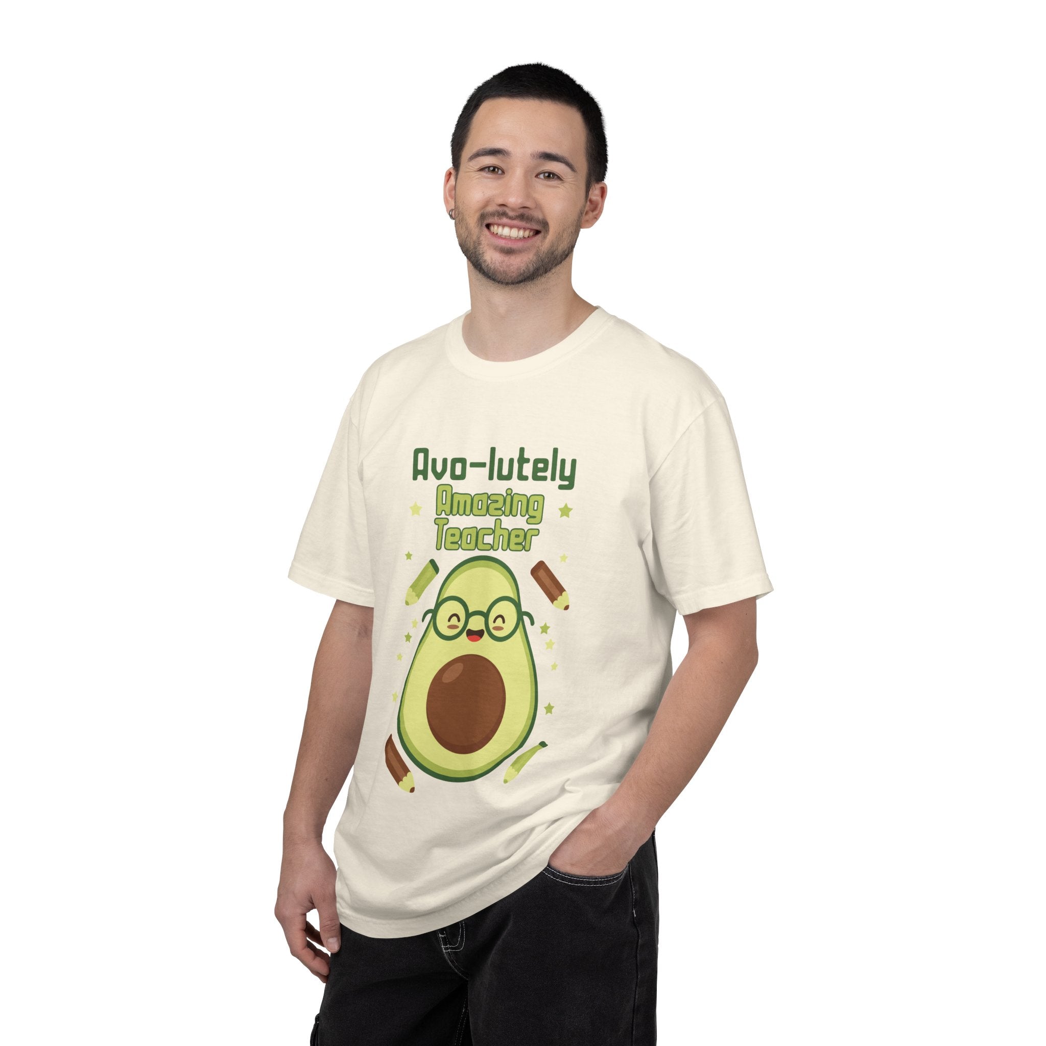 Personalizable "Avo-lutely Amazing Teacher" T-Shirt — Cute Avocado [XX] Grade Teacher Tee