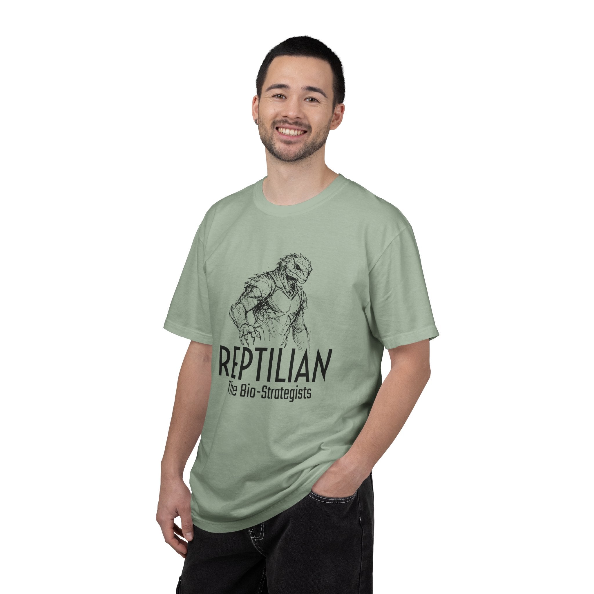 Alien Reptilian Graphic T-Shirt — "The Bio-Strategists" Illustrated Tee