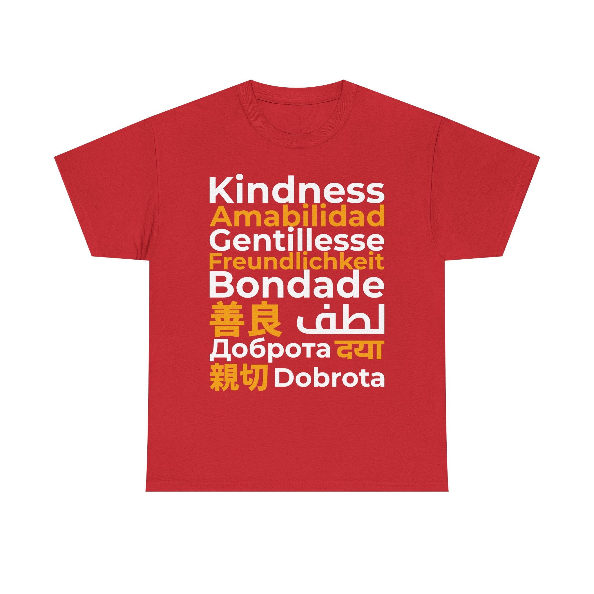 Kindness Multilingual Tee — "Kindness" in World Languages Tee