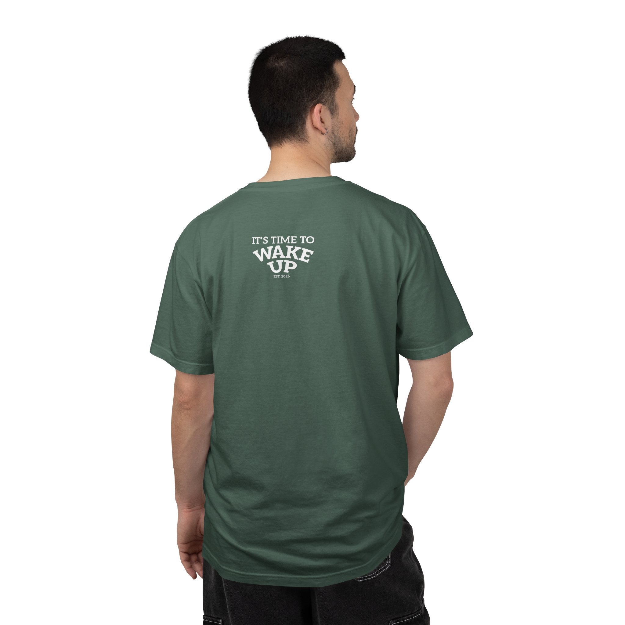 Wake Up Graphic T-Shirt — "It's Time to Wake Up" Casual Tee dark