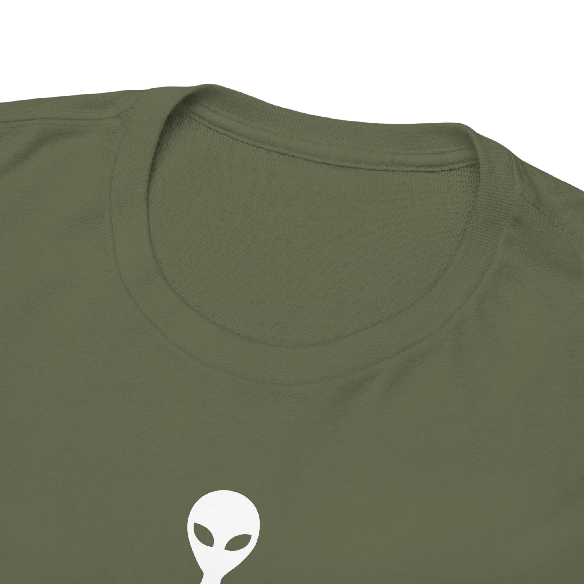 Alien Tee — Minimal "They Are Real" Vertical Graphic T-Shirt dark