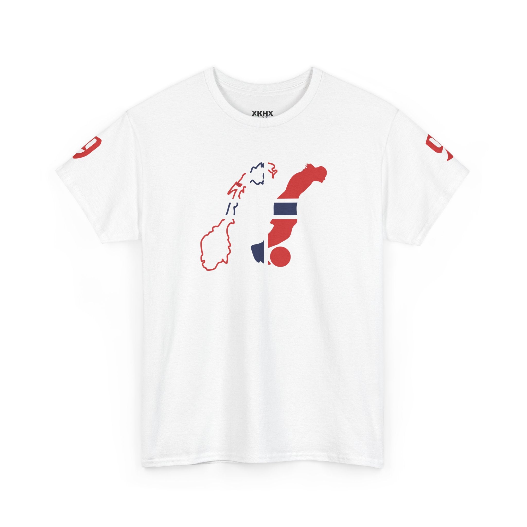 Haaland Norway Map Flag T‑Shirt — Scandinavian Pride Tee with Number 9