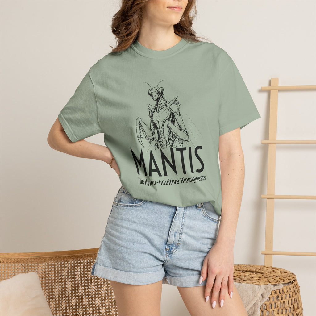 Alien Mantis Graphic T-Shirt — "The Hyper-Intuitive Bioengineers" Illustrated Tee