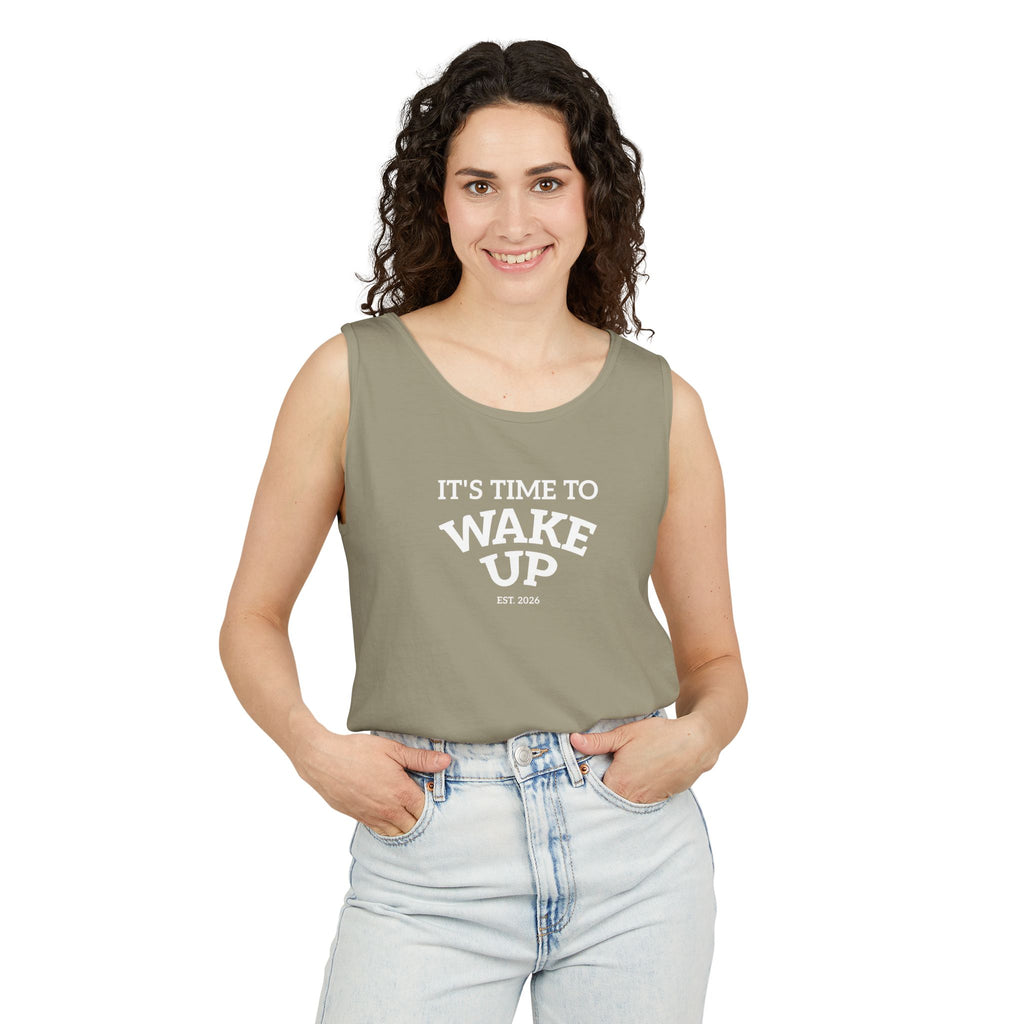Wake Up Tank Top dark — Casual Graphic Tank