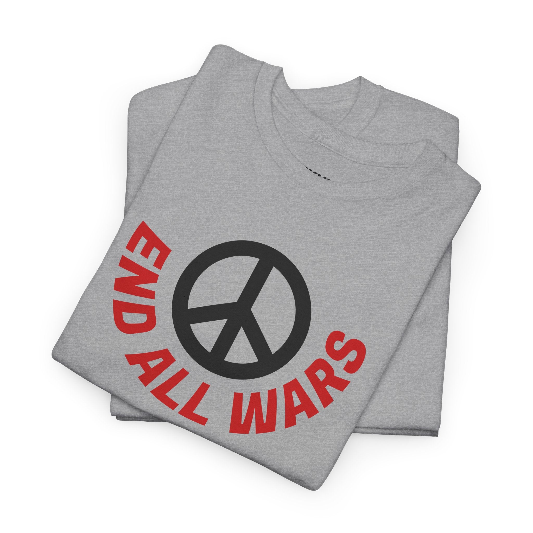 Peace Symbol T-Shirt — "End All Wars" Anti-War Graphic Tee