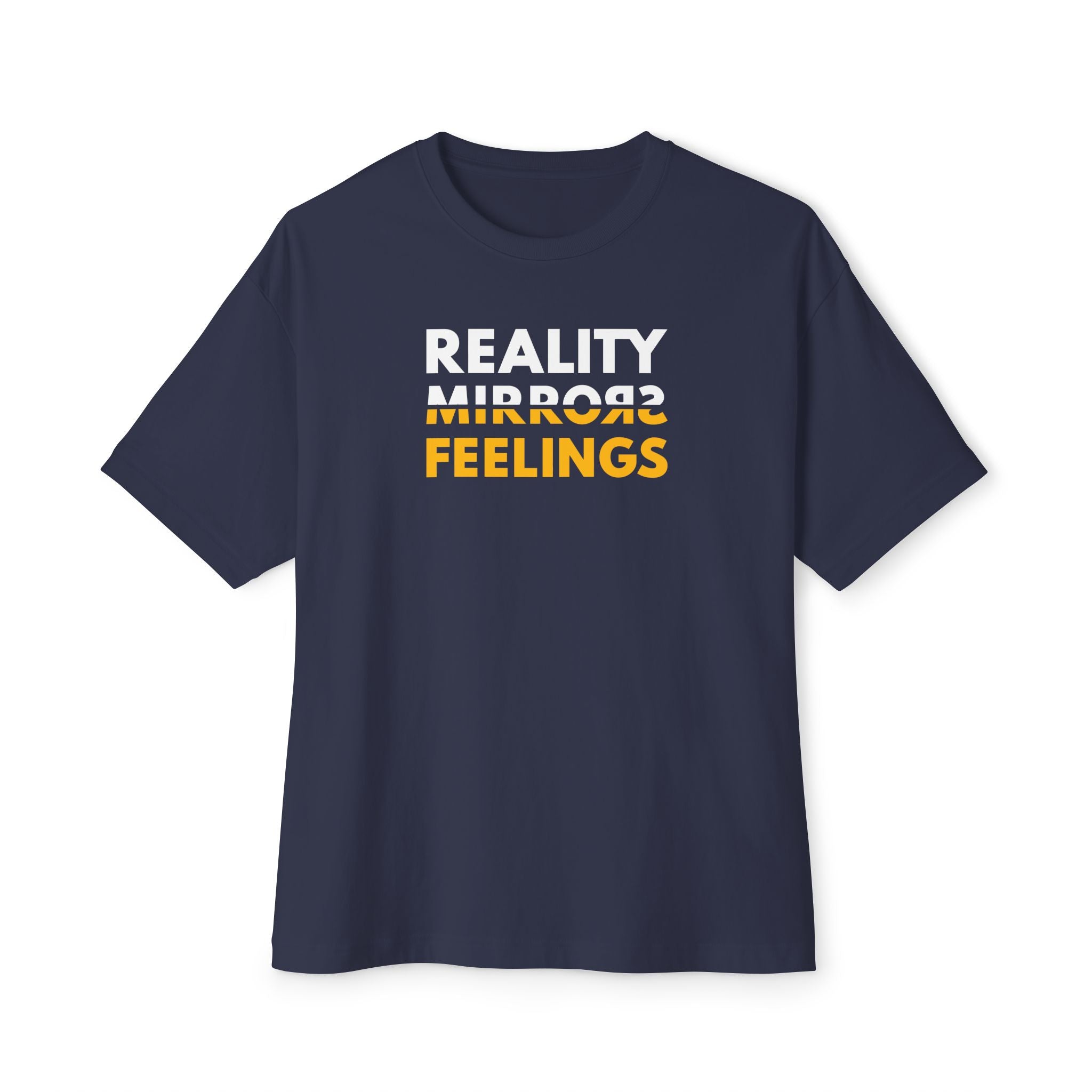Reality Dark Tee — Reality Mirrors Feelings Minimalist Graphic T-Shirt