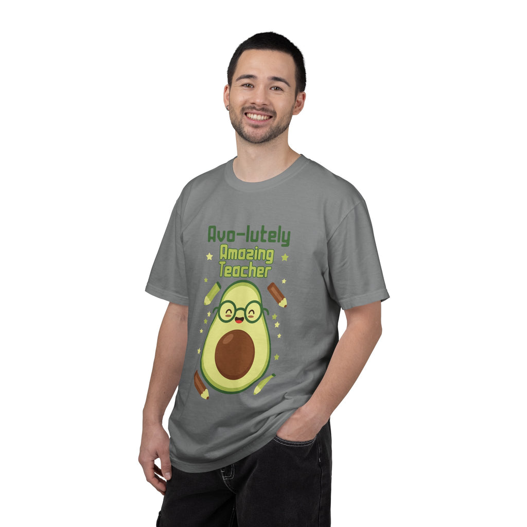 Personalizable "Avo-lutely Amazing Teacher" T-Shirt — Cute Avocado [XX] Grade Teacher Tee