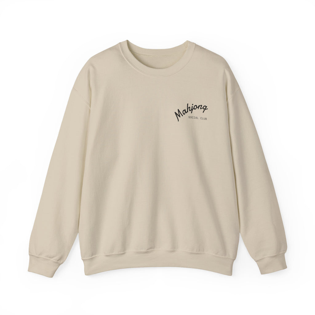 Mahjong Social Club Sweatshirt | tile-inspired, jade green pastel