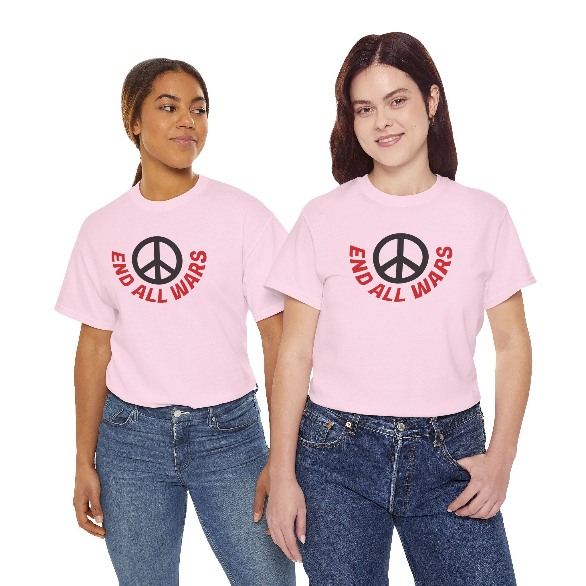 Peace Symbol T-Shirt — "End All Wars" Anti-War Graphic Tee