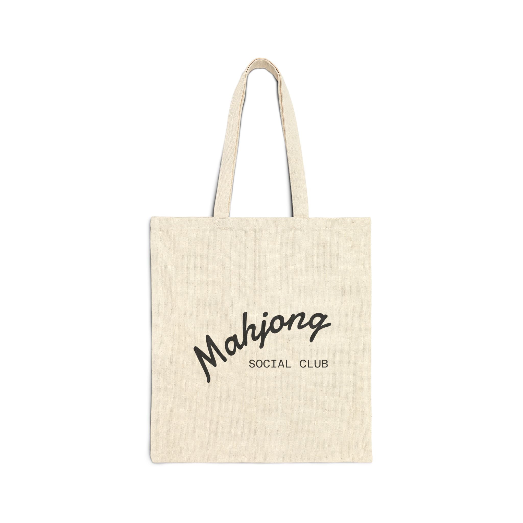 Mahjong Social Club | Cotton Canvas Tote Bag