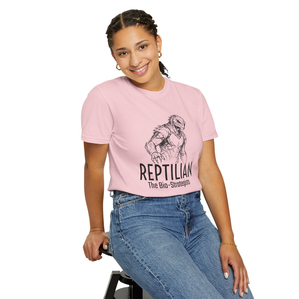 Alien Reptilian Graphic T-Shirt — "The Bio-Strategists" Illustrated Tee