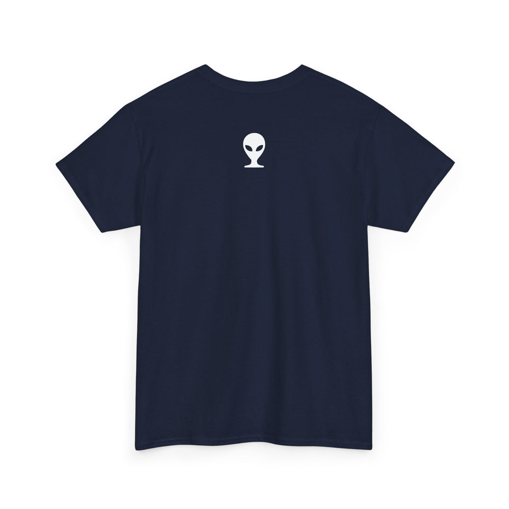 Alien Tee — Minimal "They Are Real" Vertical Graphic T-Shirt dark