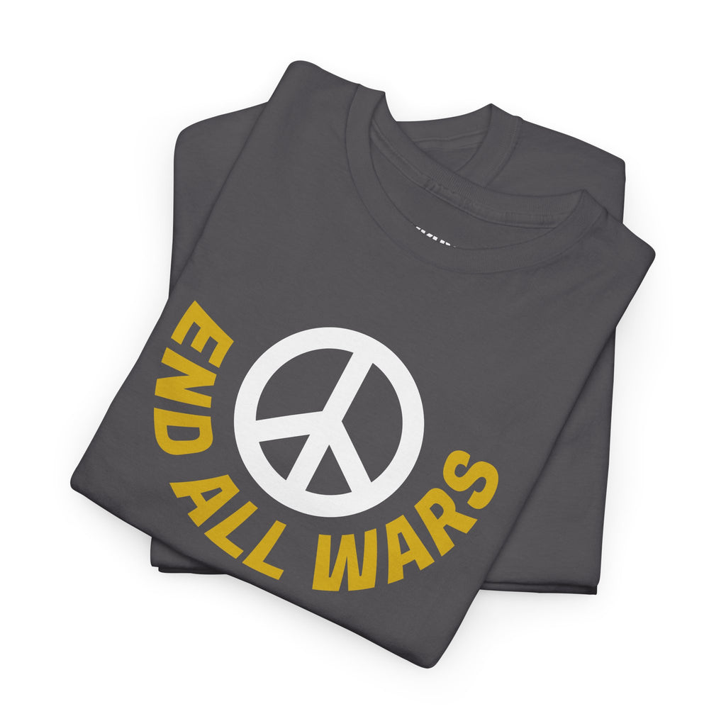 Peace Symbol T-Shirt — "End All Wars" Anti-War Graphic Tee