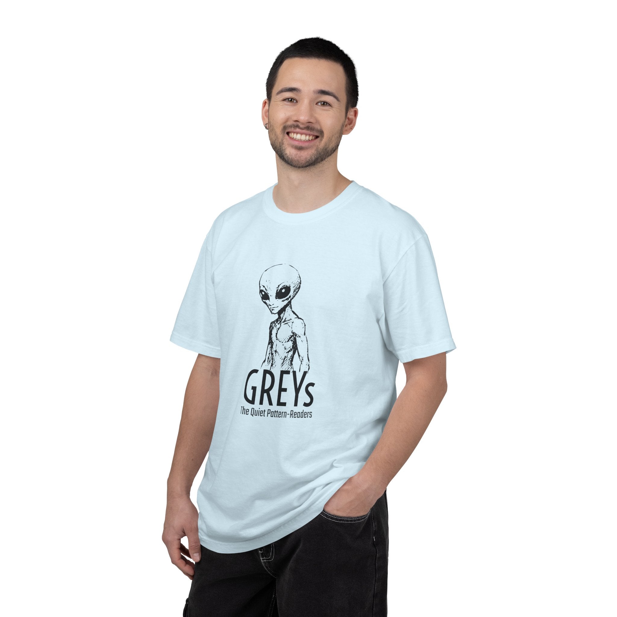 Alien Greys Graphic T-Shirt — "The Quiet Partners" Illustrated Tee