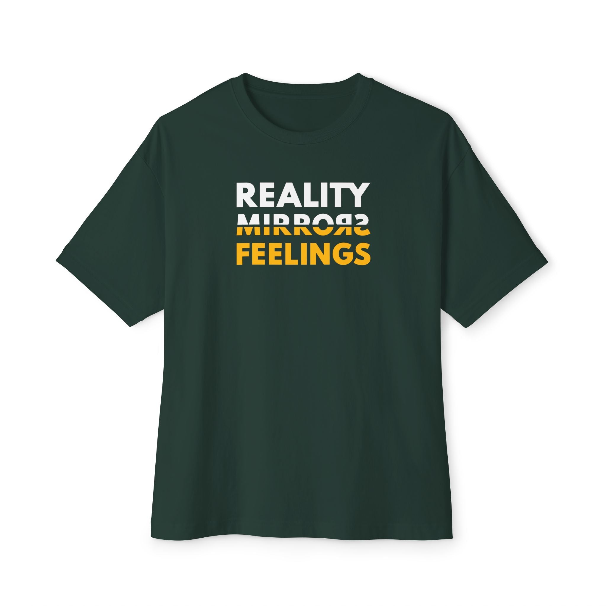 Reality Dark Tee — Reality Mirrors Feelings Minimalist Graphic T-Shirt